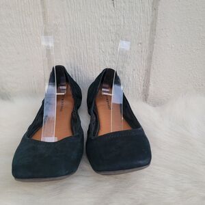 luckybrand Juthrow black leather flats sz 8.5